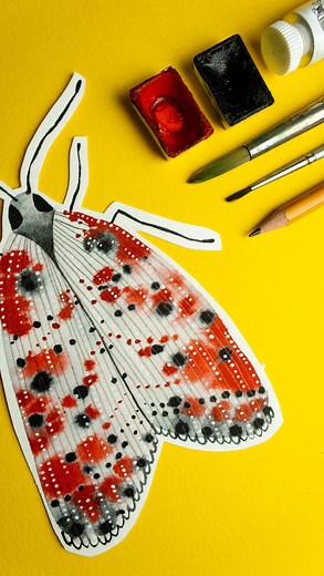 Join me in my latest tutorial and let’s paint a cute moth together. It’s mega simple, so no worries if you’re just beginning with your watercolours! . Just 3 colours, and a lot of fun. Link in bio. . . . . . . #onetoothmoose #arttutorial #watercolorartwork #watercolortutorial #stepbystepart | One Tooth Moose | Facebook