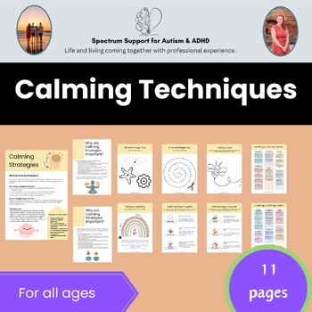 Calming Strategies Pack Deep Breathing Printable Fidget Toys Spinner Autism Help