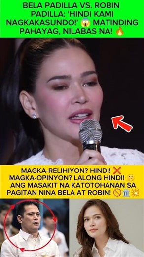 BELA PADILLA, NAGSALITA NA KAY SEN. ROBIN PADILLA! 'AGREE TO DISAGREE' NA LANG BA? 😱🔥 #BELAPADILLA