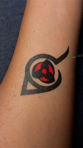 Naruto and Sharingan 🔥eye mixed tattoo idea for anime lovers ……#tattoo #art #sharingan