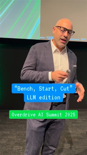 If you know sports, you know the game: Bench. Start. Cut. You pick one to start, one to bench, and one to cut. No dodging - just instincts. ⚡️ We asked three of our OverdriveAI speakers to play the LLM edition: 💬 Aaron Price, CEO of TechUnited 💬 John Lynn, Founder of QUAY Acceleration 💬 Dan Van Tran, CTO of Collectors Their answers? Let’s just say not everyone’s favorite model made the starting lineup. 👀 Watch the full clip and tell us below - Which LLM are you starting, benching, or cutting