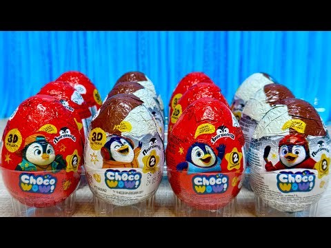 Пингвинусы Choco WoW! Сюрпризы,3Д Игрушки,Ищем Редкого Пингвина, Kinder Surprise unboxing
