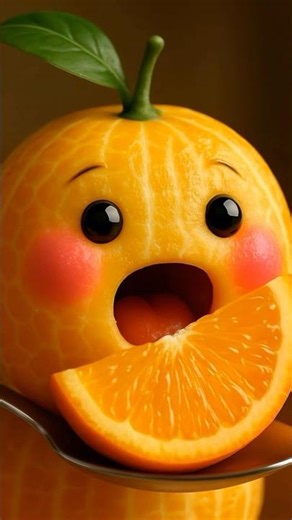 Cute Orange Cartoon 🍊 | Funny Fruit Animation for Kids | Shorts #cartoon #fruittoon #kidsvideo