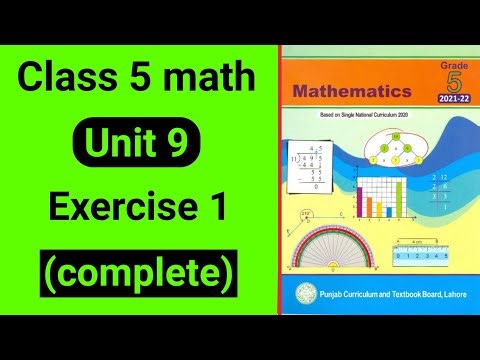 Class 5 Maths Unit 9 Exercise 1 | Class 5 Maths Chapter 9 Exercise 1 | Grade 5 mathematics Unit 9