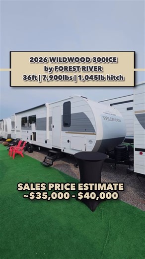 Myles RVs on Instagram: "Wildwood is at it again, making innovative new floor plans with their 2026 Forest River Wildwood 300ICE! Let us know what you think! Find your next RV at over 100 different @bluecompassrv dealership locations across the US. Link in my bio to find a store near you. #rv #travel #camping #outdoors #rving #camp #nature #camper"