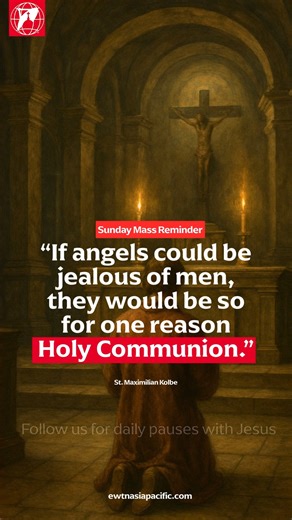Sunday Mass is a Day of Obligation. Not as a burden, but as a gift. Christ offers Himself for us in the Holy Sacrifice of the Mass and feeds us with His Body and Blood in Holy Communion. Do not miss the greatest encounter of the week. See you at the altar. #SundayMass #DayOfObligation #HolyCommunion #Eucharist #CatholicFaith #GoToMass #EWTN #Livetruthlivecatholic | EWTN Asia Pacific