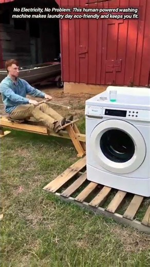 Rowing Machine Powers an Off-Grid Laundry Washing Solution
