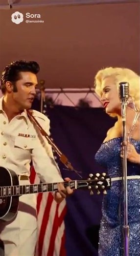 Elvis & Marilyn Monroe Perform At USA Airforce Base in Texas