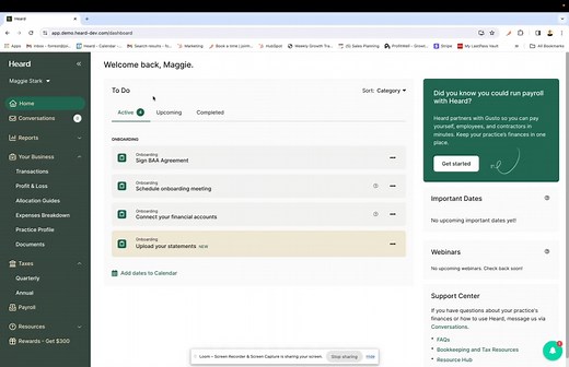 Heard Overview | Financial software for therapists