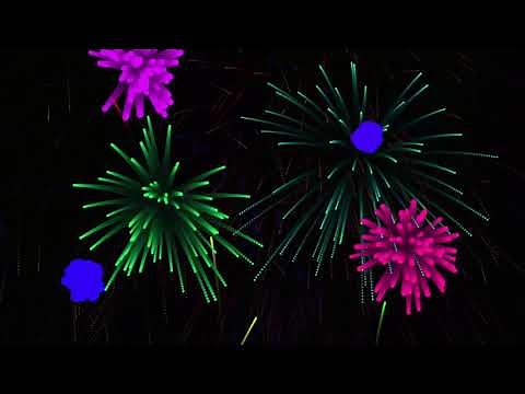 Animated Fireworks with sound effects