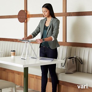 107K views · 36 reactions | We’ve been dropping hints and now it’s here! Introducing our first standing desk converter that can fit in your backpack – the Varidesk Portable Laptop Stand. This is the perfect solution for anyone on the-go. Grab your backpack, laptop, Portable Laptop Stand, keys, and phone and you’re all set to go. What are you waiting for? https://prn.to/3ty87Xh | Vari | Facebook