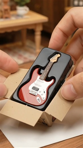 🎸 Unboxing Mini Electric Guitar for My Tiny House! 🏡🎶