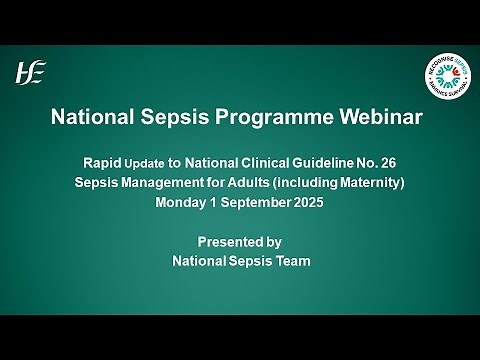 Webinar: Launch of the Rapid update to the National Clinical Guideline No.26 on Sepsis Management