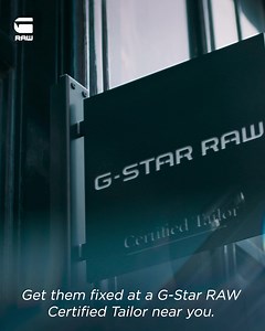 Don't throw away your jeans. Meet the G-Star RAW Certified Tailors. They are the experts bringing new life to your old jeans. We searched for the best tailors of the Netherlands and told them all about RAW denim, our stitching, 3D design, the fit and the fabrics. Turning them into G-Star denim experts. Ready to repair. For you to rewear. Expand the lifecycle of your jeans. Repairs are on us. We’re piloting this in NL but soon in your city. Find a Certified Tailor near to you: https://www.g-star.