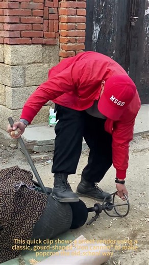 How to Make Popcorn with a Cannon! #StreetFood