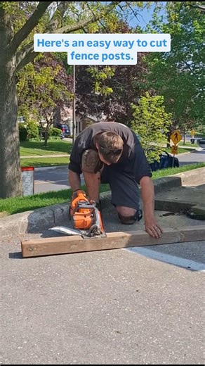 336 reactions · 22 shares | Heres an easy way to cut fence posts....