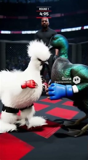 Fluffy Silkie Chicken vs Giant Cayuga Duck – Full-On Boxing Match Just Dropped 🐔🥊🦆 (It Gets Violent)