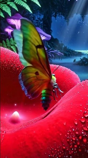 BUTTERFLIES AND FLOWERS #heartwarming #animation #naturetranquility #cartoon #tranquilityjourney