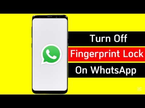 How to disable fingerprint lock on whatsapp