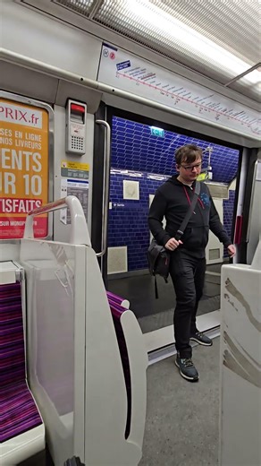 Paris Metro Line 7 MF77 Train Doors In Action At Cadet 12 December 2025 #shorts