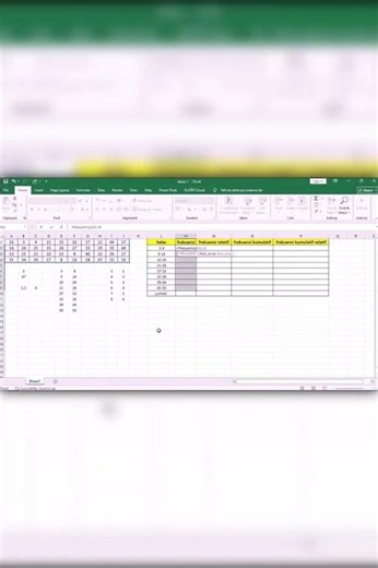 frequency distribution table & histogram #excel#statistics#education