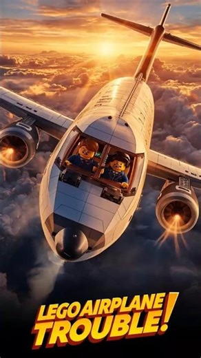 LEGO Plane Trouble in the Sky! 🚨#lego #shorts