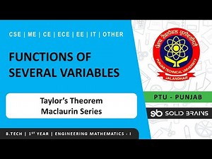 Functions of Several Variables | Lec 5 | Engineering Mathematics - I | B.Tech | PTU | CGCU