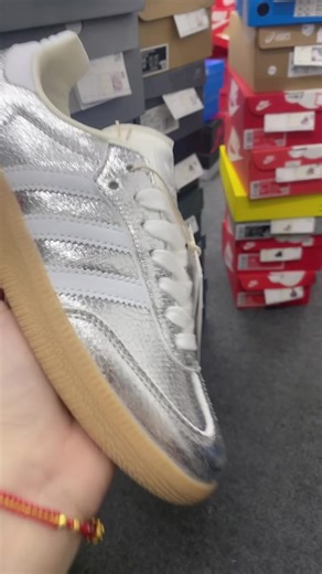 The adidas Samba OG in Silver is pure magic ✨ That metallic finish gum sole hits DIFFERENT. A timeless classic with a bold, shiny twist. #adidas #adidasSamba #SambaOG #retrosneakers #streetwear