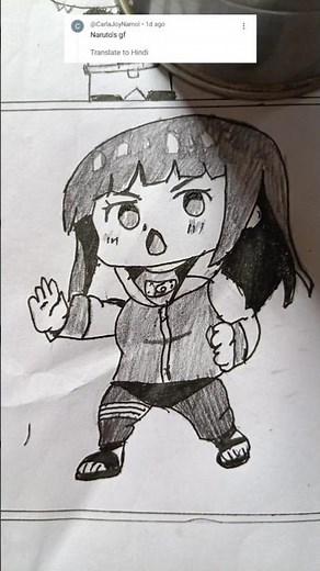 “Chibi Hinata Drawing for Beginners ✏️”🔖