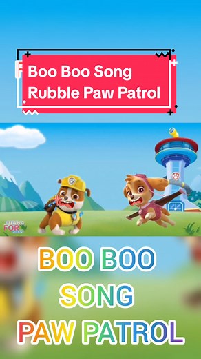 BOO BOO SONG RUBBLE PAW PATROL! #familiajukids #kids #patrulhacanina #pawpatrol #thebooboosong #booboosong #musicadododoi #dodoi #historinhainfantil