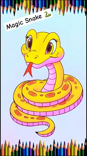 Cute Snake🐍#CuteSnake #KawaiiArt #AIAnimation #CartoonSnake #shorts #ytshorts #cartton#viral#aiart