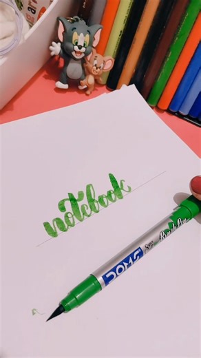 notebook 💚how to write in calligraphy writing #howto #writing #notes #shortvideo #shortsfeed #shorts