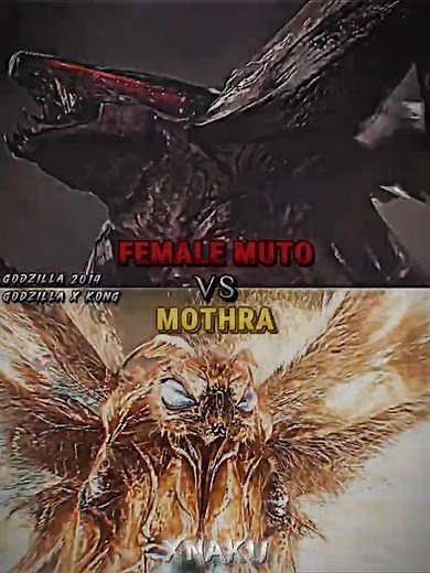 Mothra (GXK) vs. Female Muto (2014) #godzillaxkongthenewempire #godzilla2014