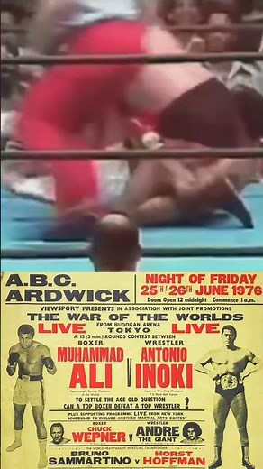 Worlds first MMA match 1976 Muhammad Ali Antonio Inoki