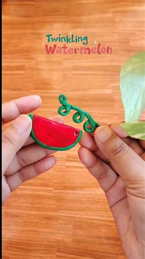 twinkling watermelon keychain making #fypシ゚viral #diy