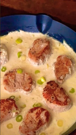 Schweinefilet in Senf-Sahne-Soße. #rezept #food