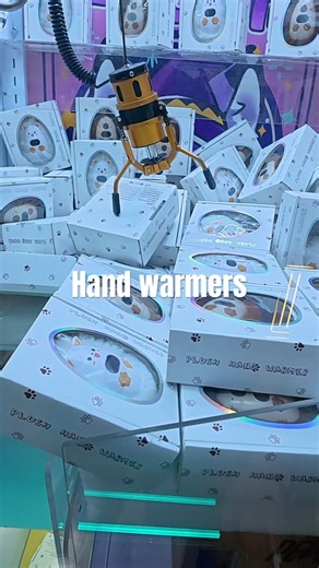 Won plush hand warmers from claw machine