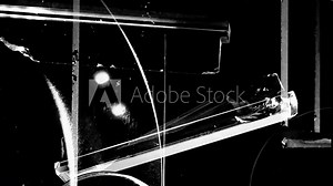 dynamic noise effect with monochrome optic analog distortions for overlay creative effect. grungy noise glass and lens old black and white dynamic overlay with fast motion look