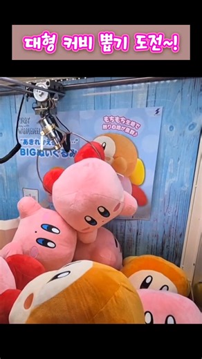 대형 커비 인형 뽑기 도전! #인형뽑기 #커비 #별의커비 #kirby #clawmachine #arcade #오락실