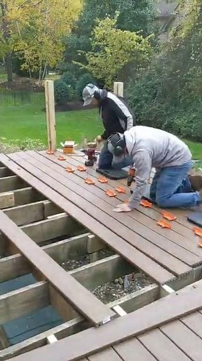 Installing Trex Saddle deck floor boards