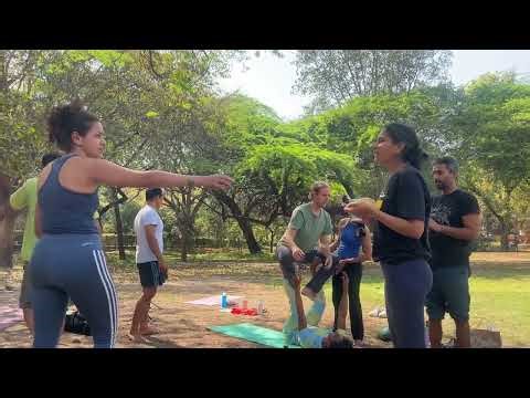 Acroyoga with American guy ERIC