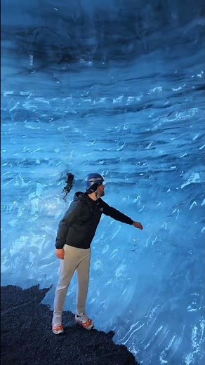 So here’s what it’s like to walk into/inside a glacier… 🧊 #Iceland #Glacier #IceCave #Travel