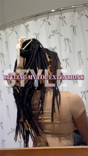 Style 1 | How I Styled My Loc Extensions 😍 | Tutorial #fyp #locs #loctutorial #locstyle #tutorial