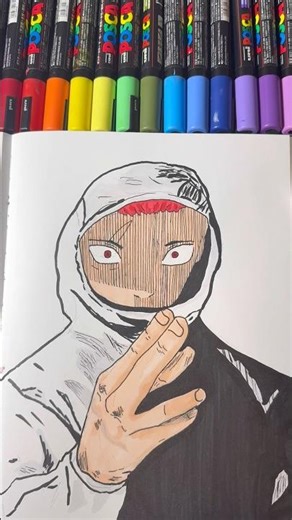 Drawing Modulo Yuji Itadori #shorts #trending #foryou #art #anime