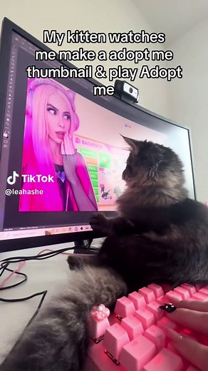 Kiara Watching Me Play Adopt Me - Leah Ashe Thumbnails & Pets