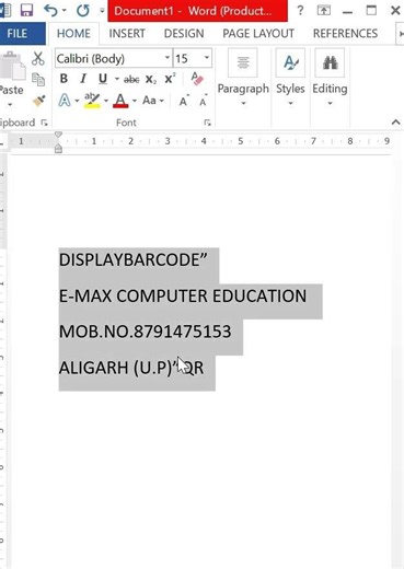 trick msword |create QR in word | read data in qr