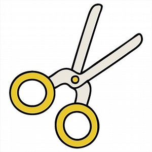 cartoon of a pair of scissors creative drawing
