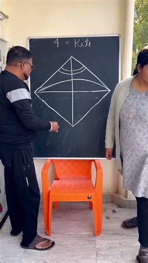 4 = Kite drawing tutorial by father and daughter step by step for beginners #shorts