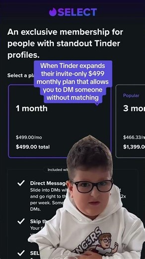 Tinder Officially Extends Invites for $500 Subscription Tier #shorts