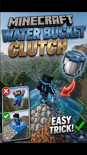 Minecraft God Level MLG Trick! ⚡ #shorts #minecraft #gaming